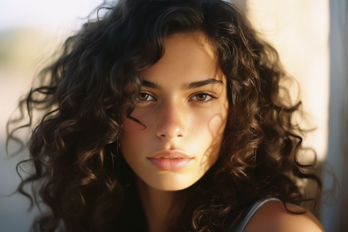 Cheveux bouclés